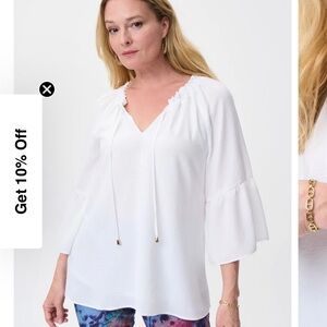 Joseph Ribkoff - 3/4 sleeve peasant top